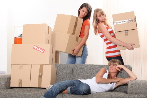 Boxes and packing materials used by Finchley packers